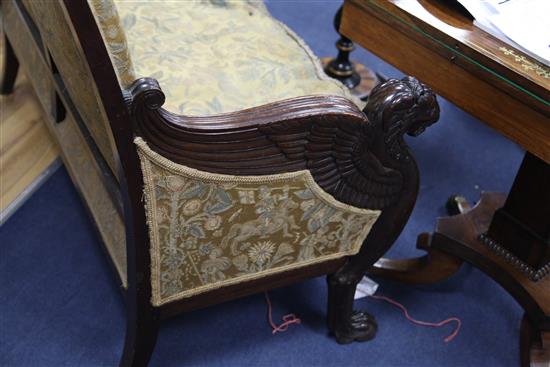 A French Empire carved mahogany settee, by Jean-Baptiste Bernard Demay (1759-1848),